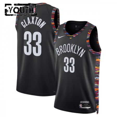 Dres Brooklyn Nets Nic Claxton Nike 2025-26 City Edition Crno Swingman - Dječji